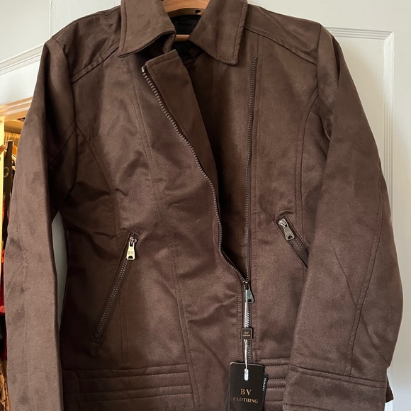 Women’s calfskin suede jacket from Italy, brand new with tags - Picture 4 of 4